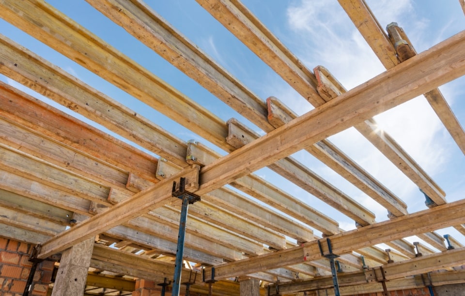 A roof under new construction