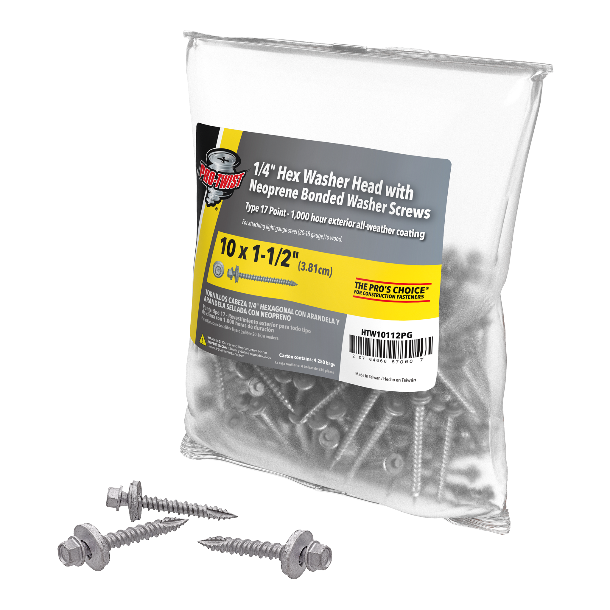 Washed Screw Weather-Resistant Hex Washer Head Screws | Pro-Twist